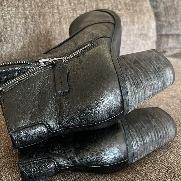 Clarks Black Palma Trina Leather Ankle Boot Bootie 9.5 - Picture 9 of 15